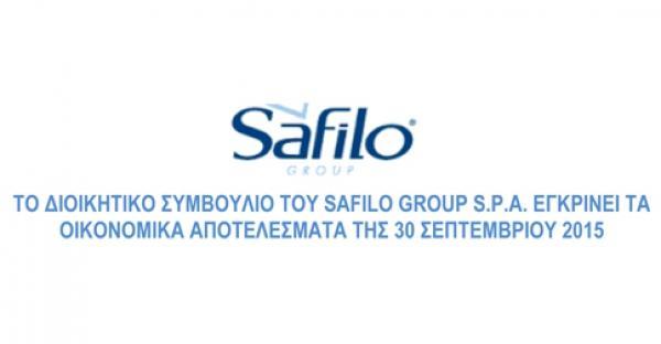 Το Δ. Σ. της Safilo εγκρίνει τα οικονομικά αποτελέσματα της 30.09.2015
